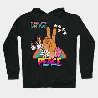 Hippie way, Hippie Lifestyle, Make Love not War Hoodie